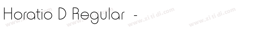 Horatio D Regular字体字体转换